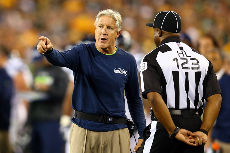 Illustration for article titled Pete Carroll Says The Refs Blew That Big Fumble Call